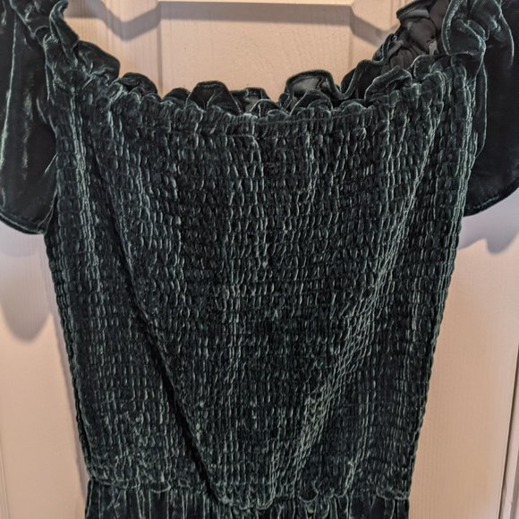 Parker Velvet Jumpsuit Sz 6 NWT $298 Everglade Green - Picture 7 of 8